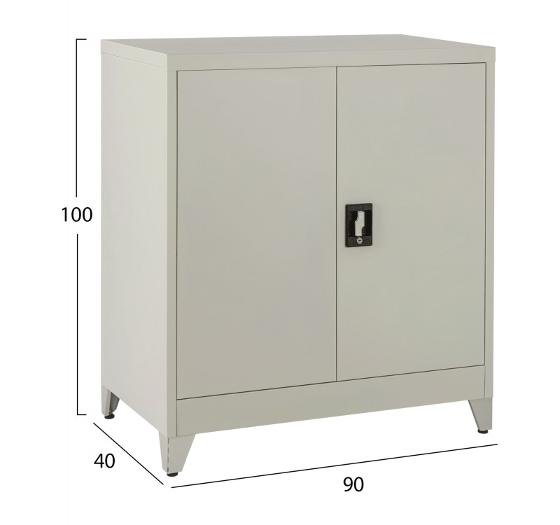 ΝΤΟΥΛΑΠΑ ΜΕΤΑΛΛΙΚΗ DURON HM11999 2-ΦΥΛΛΗ ΜΕ 2 ΑΠΟΘ.ΧΩΡΟΥΣ & ΠΟΔΙΑ-ΓΚΡΙ 90Χ40Χ100Υεκ.