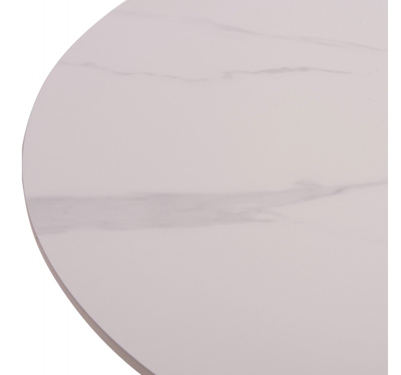 ΤΡΑΠΕΖΙA ΣΑΛΟΝΙΟΥ ΣΕΤ 2ΤΜΧ TALOS ΚΕΡΑΜΙΚΟ TOP ΜΕ ΟΨΗ ΛΕΥΚΟΥ ΜΑΡΜΑΡΟΥ HM18140.01 Φ70+Φ50