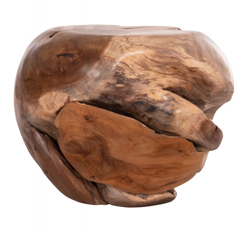 ΒΟΗΘΗΤΙΚΟ ΤΡΑΠΕΖΙ LOGGY HM18295 ΞΥΛΟ TEAK--ΦΥΣΙΚΟ 50x50x50Υεκ.