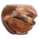 ΒΟΗΘΗΤΙΚΟ ΤΡΑΠΕΖΙ LOGGY HM18295 ΞΥΛΟ TEAK--ΦΥΣΙΚΟ 50x50x50Υεκ.