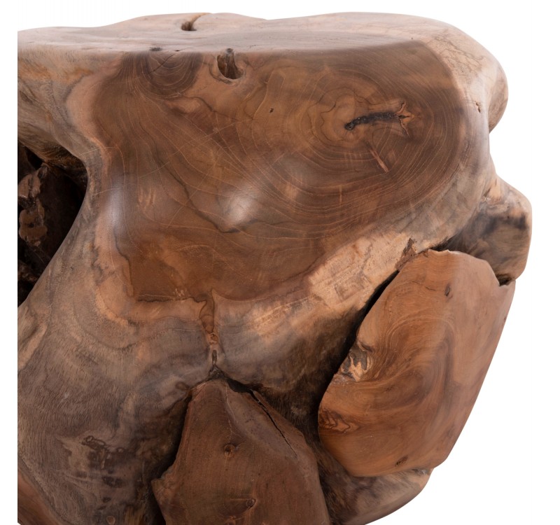 ΒΟΗΘΗΤΙΚΟ ΤΡΑΠΕΖΙ LOGGY HM18295 ΞΥΛΟ TEAK--ΦΥΣΙΚΟ 50x50x50Υεκ.