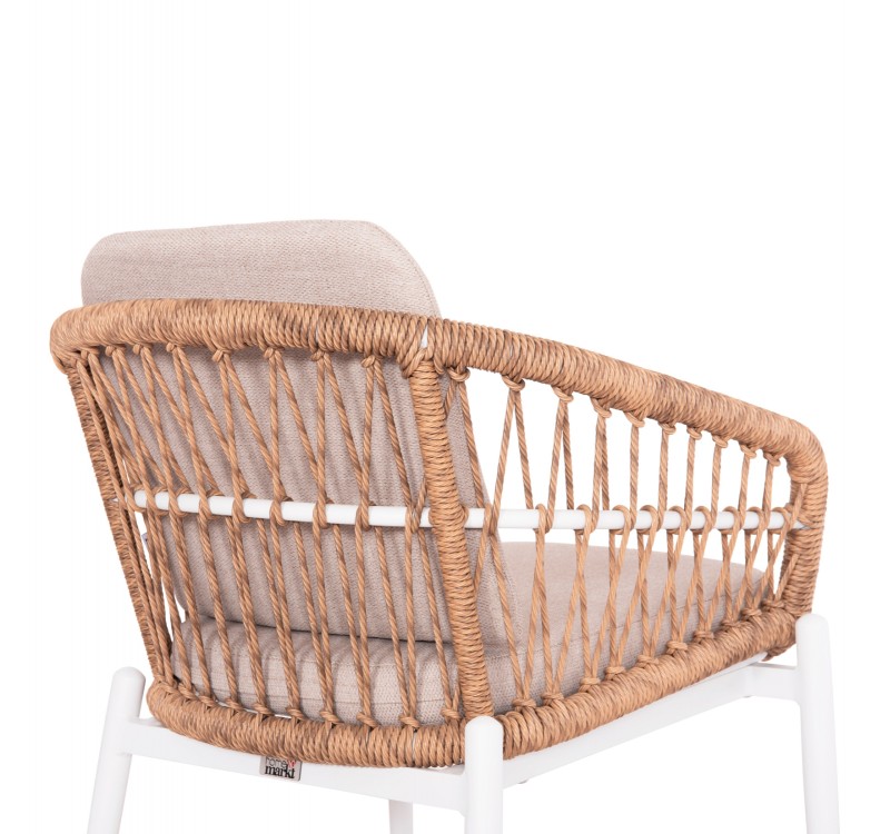 ΣΕΤ ΤΡΑΠΕΖΑΡΙΑΣ ΕΞ.ΧΩΡΟΥ 7ΤΜΧ KRUM HM21149 ΛΕΥΚΟ ΑΛΟΥΜΙΝΙΟ--P.E.RATTAN