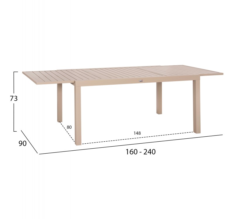 ΣΕΤ ΤΡΑΠΕΖΑΡΙΑΣ ΕΞ.ΧΩΡΟΥ 7ΤΜΧ KRUM HM21158 ΑΛΟΥΜΙΝΙΟ ΣΕ ΣΑΜΠΑΝΙ