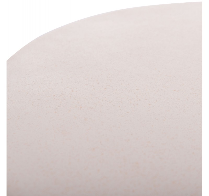ΒΟΗΘΗΤΙΚΟ ΤΡΑΠΕΖΙ ΣΤΡΟΓΓΥΛΟ DELIA HM18167.02 FIBER CEMENT ΛΕΥΚΟ & RATTAN Φ40x45Υεκ