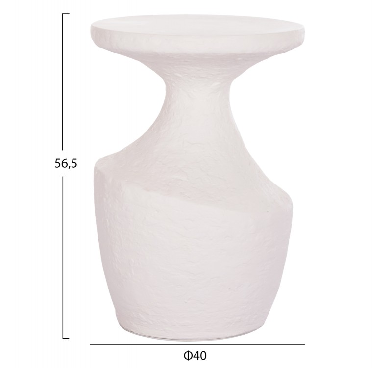 ΤΡΑΠΕΖΙ ΒΟΗΘΗΤΙΚΟ REBON HM18156.02L FIBER CEMENT ΣΕ ΛΕΥΚΟ--Φ40x56.5Υεκ.