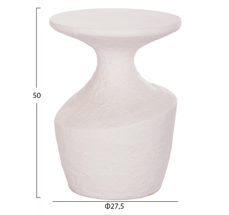 ΤΡΑΠΕΖΙ ΒΟΗΘΗΤΙΚΟ REBON HM18156.02S FIBER CEMENT ΣΕ ΛΕΥΚΟ--Φ27.5x50Υεκ.