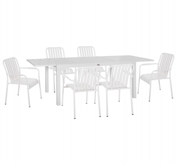 ΣΕΤ ΤΡΑΠΕΖΑΡΙΑΣ ΕΞ.ΧΩΡΟΥ 7ΤΜΧ KRUM HM21146 ΛΕΥΚΟ ΑΛΟΥΜΙΝΙΟ