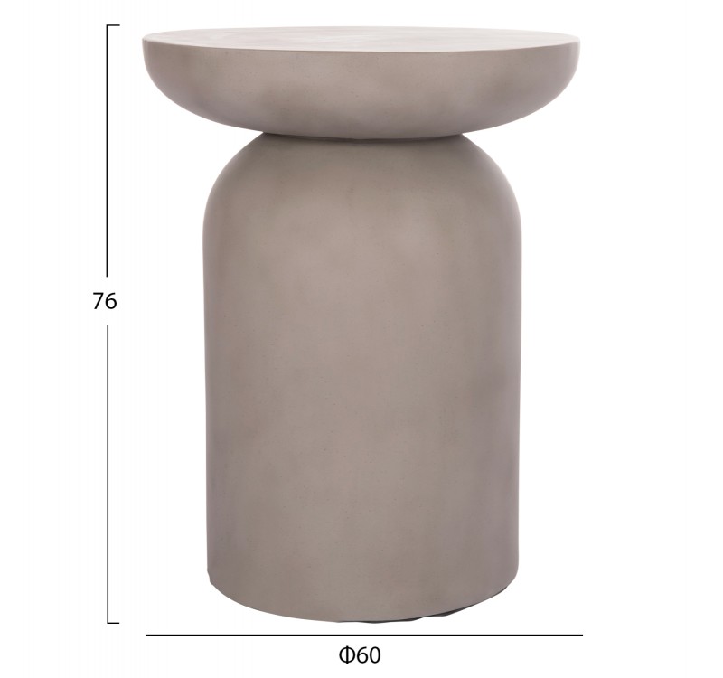 ΒΟΗΘΗΤΙΚΟ ΤΡΑΠΕΖΙ ANNA HM18160.03 FIBER CEMENT ΣΕ ΓΚΡΙ--Φ60x76Υεκ.