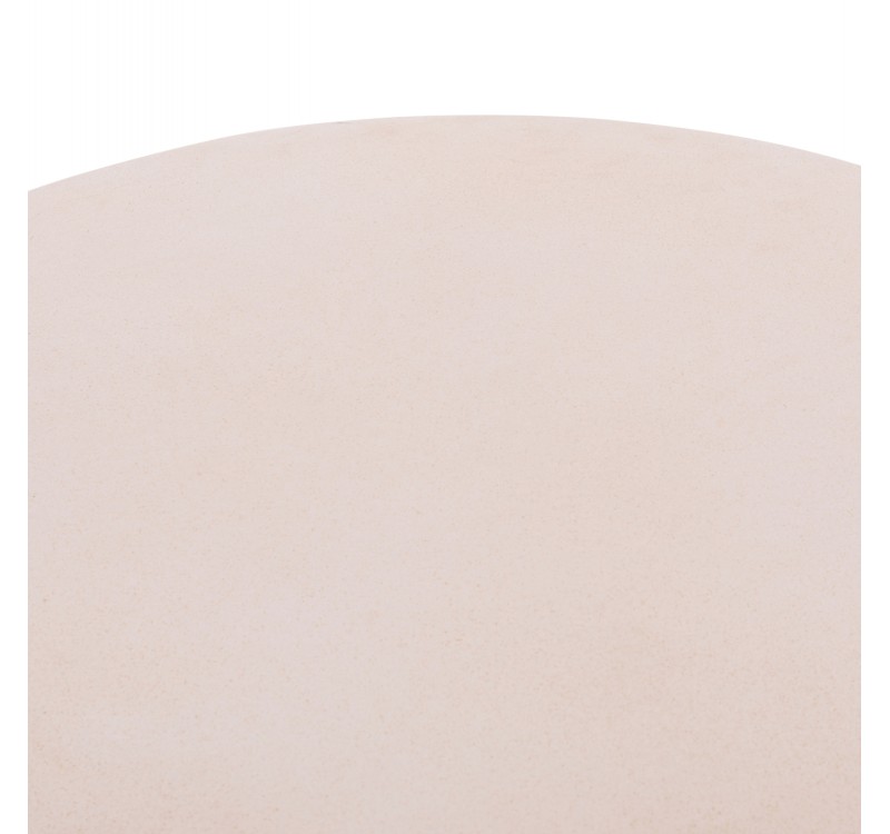 ΤΡΑΠΕΖΙ ΣΑΛΟΝΙΟΥ ΣΤΡΟΓΓΥΛΟ ALLAN HM18162.02 FIBER CEMENT ΣΕ ΛΕΥΚΟ--Φ92x49Υεκ.