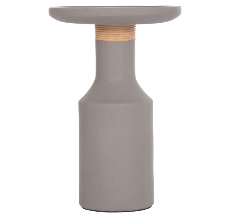 ΒΟΗΘΗΤΙΚΟ ΤΡΑΠΕΖΙ TRED(T) HM18169.03 FIBER CEMENT ΓΚΡΙ-ΦΥΣΙΚΟ RATTAN--Φ40x61Υεκ.