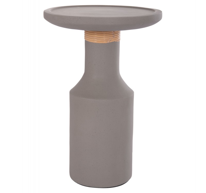 ΒΟΗΘΗΤΙΚΟ ΤΡΑΠΕΖΙ TRED(T) HM18169.03 FIBER CEMENT ΓΚΡΙ-ΦΥΣΙΚΟ RATTAN--Φ40x61Υεκ.