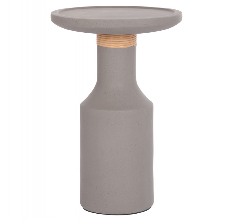 ΒΟΗΘΗΤΙΚΟ ΤΡΑΠΕΖΙ TRED(T) HM18169.03 FIBER CEMENT ΓΚΡΙ-ΦΥΣΙΚΟ RATTAN--Φ40x61Υεκ.