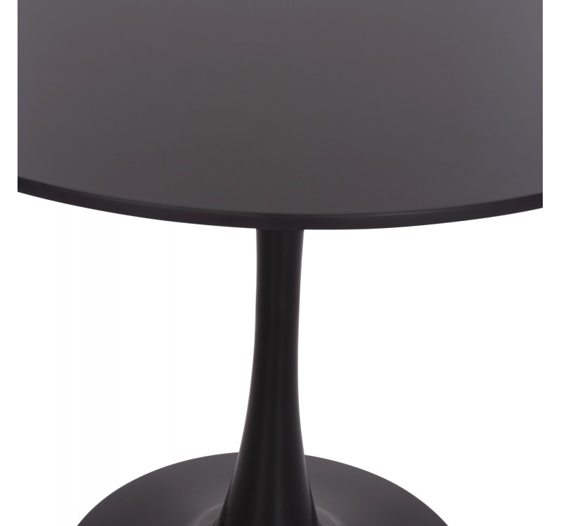 ΤΡΑΠΕΖΙ ΣΤΡΟΓΓΥΛΟ BROLIN HM18141.02 MDF TOP-ΒΑΣΗ ΜΕΤΑΛΛΙΚΗ--ΜΑΥΡΟ Φ90x73Υεκ