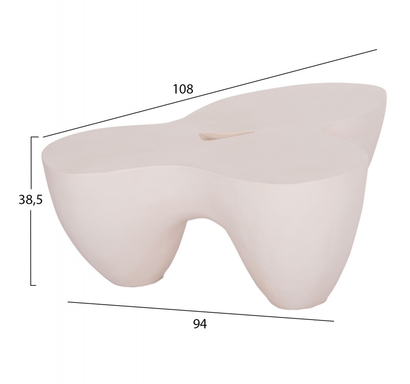 ΤΡΑΠΕΖΙ ΣΑΛΟΝΙΟΥ SALLEN HM18161.02 FIBER CEMENT ΣΕ ΛΕΥΚΟ--108x94x38,5Υεκ.