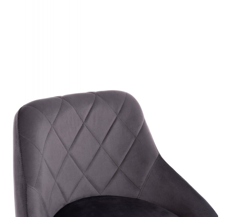 ΣΚΑΜΠΟ ΜΠΑΡ ROSE HM204.41 ΜΕ ΑΜΟΡΤΙΣΕΡ ΧΡΩΜΙΟΥ & ΓΚΡΙ ΒΕΛΟΥΔΟ 48x45x105Υεκ.