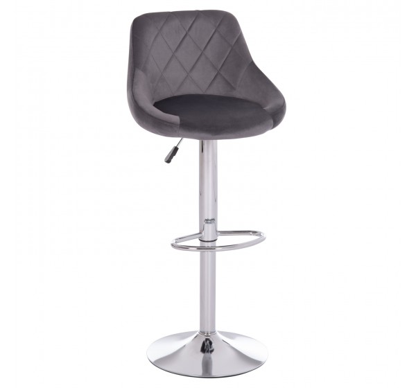 ΣΚΑΜΠΟ ΜΠΑΡ ROSE HM204.41 ΜΕ ΑΜΟΡΤΙΣΕΡ ΧΡΩΜΙΟΥ & ΓΚΡΙ ΒΕΛΟΥΔΟ 48x45x105Υεκ.