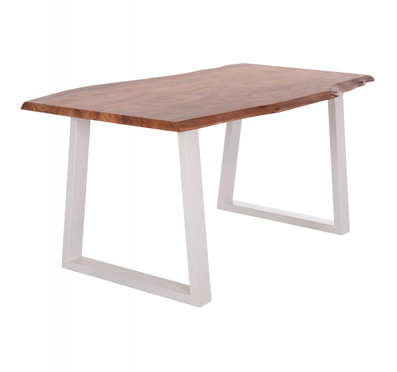 ΤΡΑΠΕΖΙ ΤΡΑΠΕΖΑΡΙΑΣ MONTANA HM8336.12 ΞΥΛΟ ΑΚΑΚΙΑΣ 4εκ.ΠΑΧΟΣ-ΛΕΥΚΑ ΠΟΔΙΑ 160X90X77Υεκ.