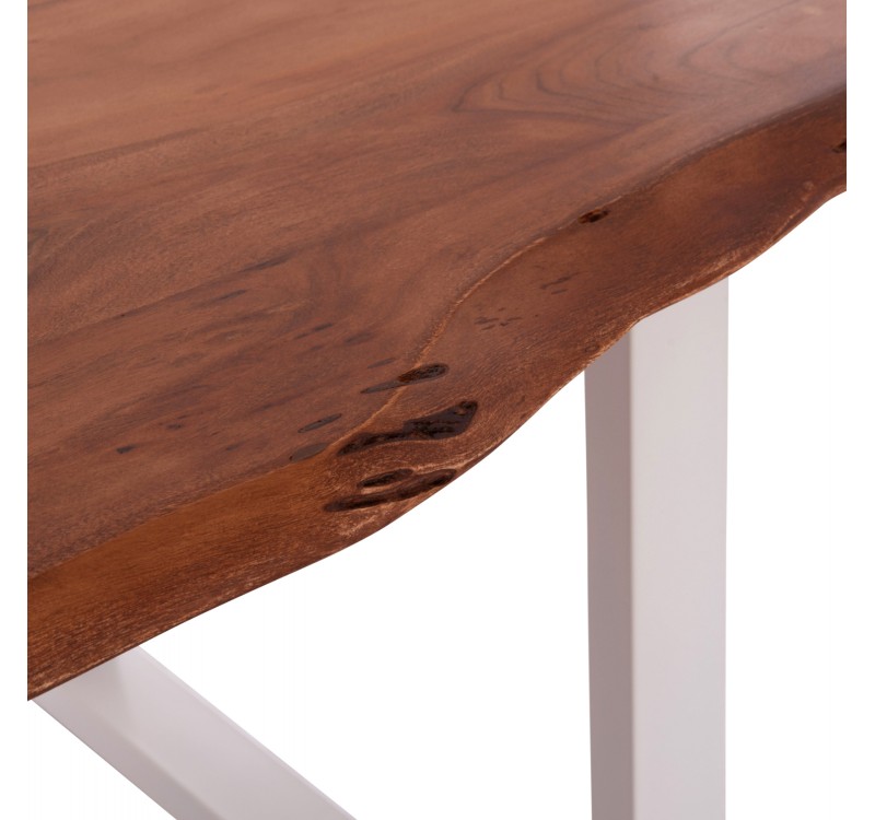 ΤΡΑΠΕΖΙ ΤΡΑΠΕΖΑΡΙΑΣ MONTANA HM8336.12 ΞΥΛΟ ΑΚΑΚΙΑΣ 4εκ.ΠΑΧΟΣ-ΛΕΥΚΑ ΠΟΔΙΑ 160X90X77Υεκ.