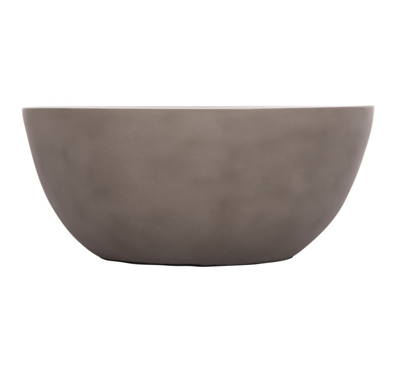 ΤΡΑΠΕΖΙ ΣΑΛΟΝΙΟΥ ΣΤΡΟΓΓΥΛΟ ALLAN HM18162.03 FIBER CEMENT ΣΕ ΓΚΡΙ--Φ92x49Υεκ.