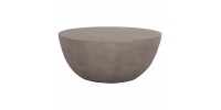 ΤΡΑΠΕΖΙ ΣΑΛΟΝΙΟΥ ΣΤΡΟΓΓΥΛΟ ALLAN HM18162.03 FIBER CEMENT ΣΕ ΓΚΡΙ--Φ92x49Υεκ.