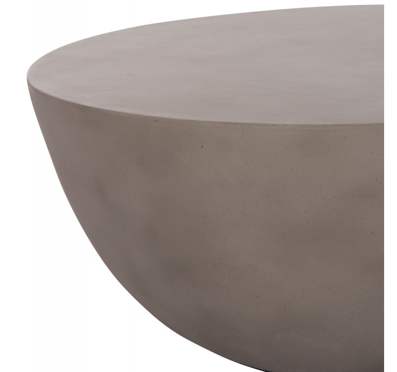 ΤΡΑΠΕΖΙ ΣΑΛΟΝΙΟΥ ΣΤΡΟΓΓΥΛΟ ALLAN HM18162.03 FIBER CEMENT ΣΕ ΓΚΡΙ--Φ92x49Υεκ.