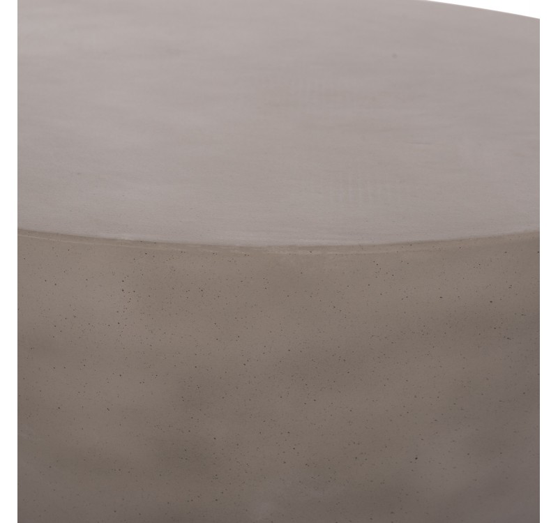 ΤΡΑΠΕΖΙ ΣΑΛΟΝΙΟΥ ΣΤΡΟΓΓΥΛΟ ALLAN HM18162.03 FIBER CEMENT ΣΕ ΓΚΡΙ--Φ92x49Υεκ.