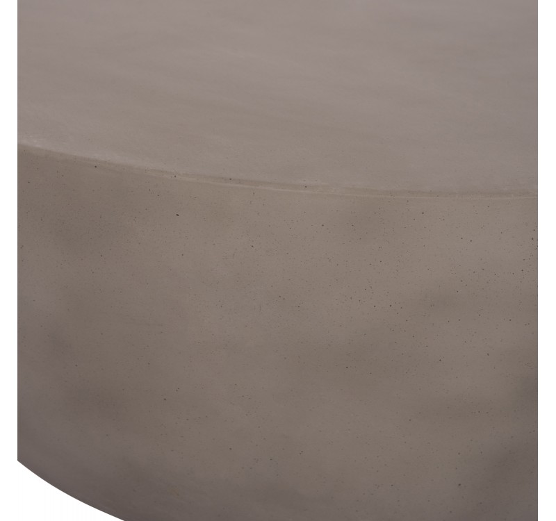ΤΡΑΠΕΖΙ ΣΑΛΟΝΙΟΥ ΣΤΡΟΓΓΥΛΟ ALLAN HM18162.03 FIBER CEMENT ΣΕ ΓΚΡΙ--Φ92x49Υεκ.