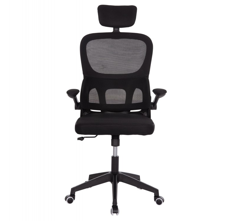 ΚΑΡΕΚΛΑ ΓΡΑΦΕΙΟΥ BASTON HM18236.01 ΜΑΥΡΟ MESH & PP ΣΚΕΛΕΤΟΣ 64x60x117-127Υεκ.