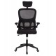 ΚΑΡΕΚΛΑ ΓΡΑΦΕΙΟΥ BASTON HM18236.01 ΜΑΥΡΟ MESH & PP ΣΚΕΛΕΤΟΣ 64x60x117-127Υεκ.