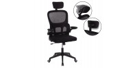 ΚΑΡΕΚΛΑ ΓΡΑΦΕΙΟΥ BASTON HM18236.01 ΜΑΥΡΟ MESH & PP ΣΚΕΛΕΤΟΣ 64x60x117-127Υεκ.