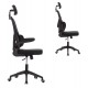 ΚΑΡΕΚΛΑ ΓΡΑΦΕΙΟΥ BASTON HM18236.01 ΜΑΥΡΟ MESH & PP ΣΚΕΛΕΤΟΣ 64x60x117-127Υεκ.