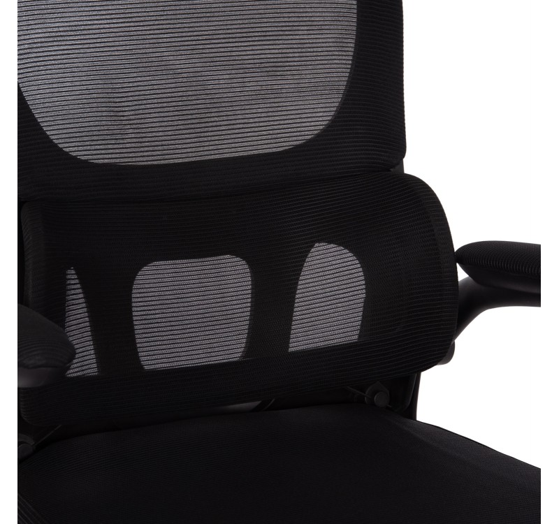 ΚΑΡΕΚΛΑ ΓΡΑΦΕΙΟΥ BASTON HM18236.01 ΜΑΥΡΟ MESH & PP ΣΚΕΛΕΤΟΣ 64x60x117-127Υεκ.