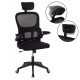 ΚΑΡΕΚΛΑ ΓΡΑΦΕΙΟΥ BASTON HM18236.01 ΜΑΥΡΟ MESH & PP ΣΚΕΛΕΤΟΣ 64x60x117-127Υεκ.