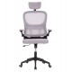 ΚΑΡΕΚΛΑ ΓΡΑΦΕΙΟΥ BASTON HM18236.02 ΓΚΡΙ MESH & ΜΑΥΡΟ PP ΣΚΕΛΕΤΟΣ 64x60x127Υεκ.