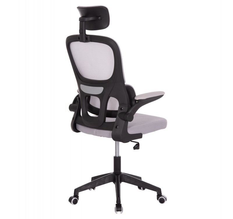 ΚΑΡΕΚΛΑ ΓΡΑΦΕΙΟΥ BASTON HM18236.02 ΓΚΡΙ MESH & ΜΑΥΡΟ PP ΣΚΕΛΕΤΟΣ 64x60x127Υεκ.