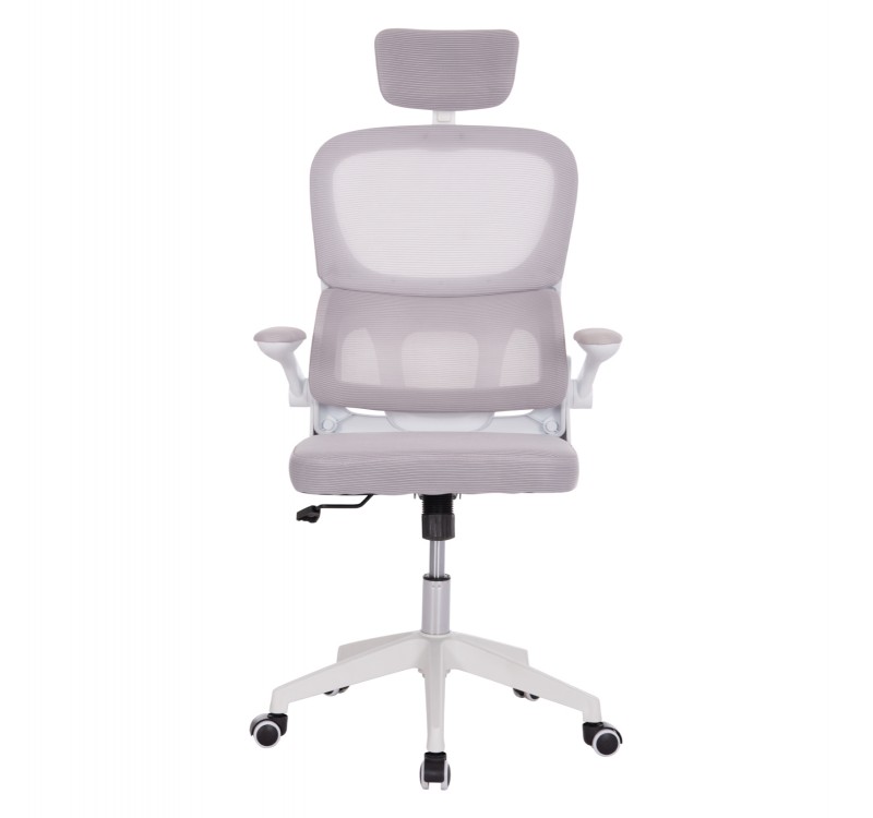 ΚΑΡΕΚΛΑ ΓΡΑΦΕΙΟΥ BASTON HM18236.03 ΓΚΡΙ MESH & ΛΕΥΚΟΣ PP ΣΚΕΛΕΤΟΣ 64x60x127Υεκ.