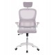 ΚΑΡΕΚΛΑ ΓΡΑΦΕΙΟΥ BASTON HM18236.03 ΓΚΡΙ MESH & ΛΕΥΚΟΣ PP ΣΚΕΛΕΤΟΣ 64x60x127Υεκ.