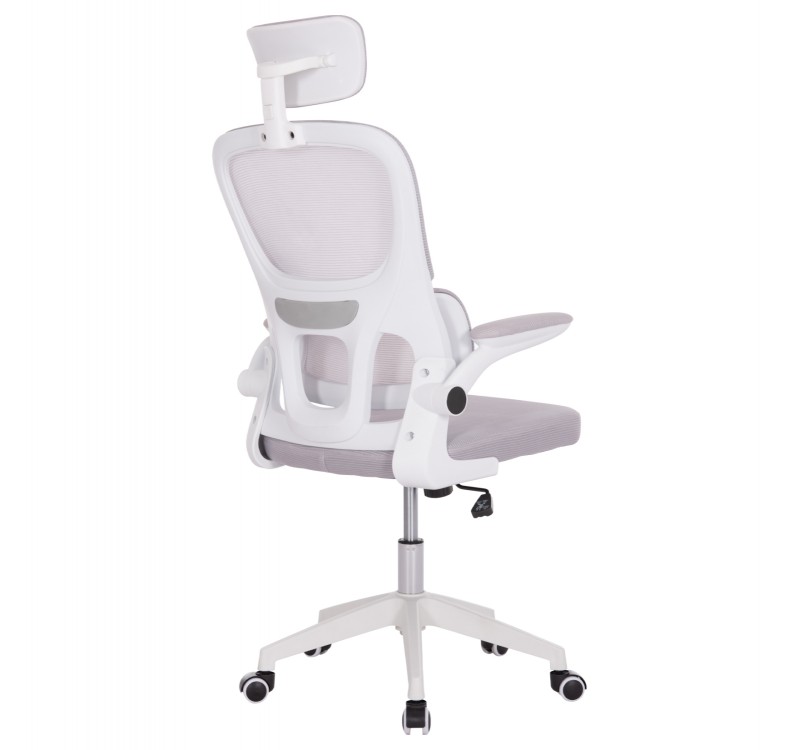 ΚΑΡΕΚΛΑ ΓΡΑΦΕΙΟΥ BASTON HM18236.03 ΓΚΡΙ MESH & ΛΕΥΚΟΣ PP ΣΚΕΛΕΤΟΣ 64x60x127Υεκ.
