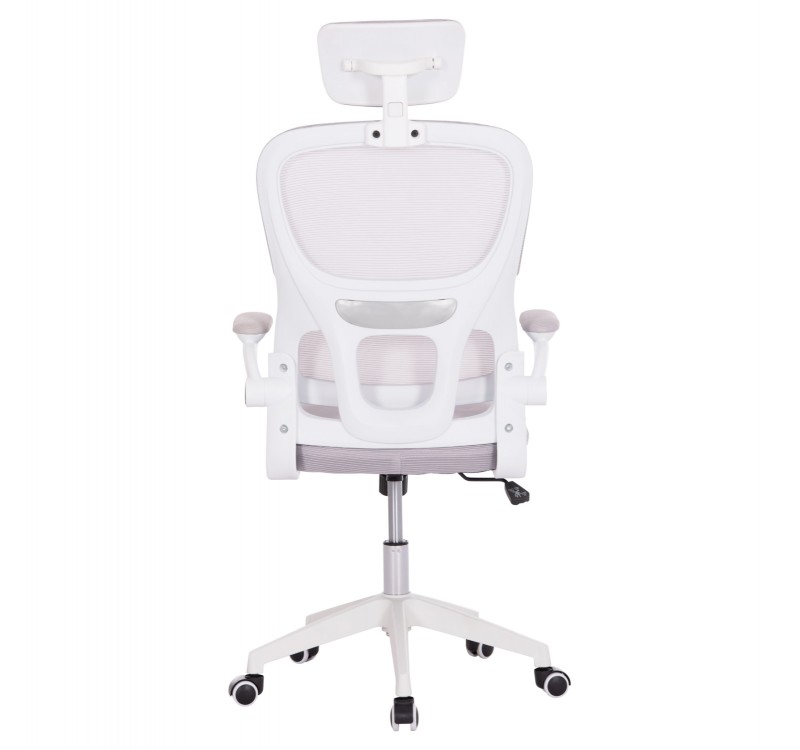 ΚΑΡΕΚΛΑ ΓΡΑΦΕΙΟΥ BASTON HM18236.03 ΓΚΡΙ MESH & ΛΕΥΚΟΣ PP ΣΚΕΛΕΤΟΣ 64x60x127Υεκ.