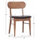 KΑΡΕΚΛΑ ΤΡΑΠΕΖΑΡΙΑΣ SEKOR HM9945.03 ΚΑΡΥΔΙ RUBBERWOOD-ΜΑΥΡΟ PU 51x48x79Υεκ