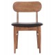 KΑΡΕΚΛΑ ΤΡΑΠΕΖΑΡΙΑΣ SEKOR HM9945.03 ΚΑΡΥΔΙ RUBBERWOOD-ΜΑΥΡΟ PU 51x48x79Υεκ