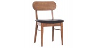 KΑΡΕΚΛΑ ΤΡΑΠΕΖΑΡΙΑΣ SEKOR HM9945.03 ΚΑΡΥΔΙ RUBBERWOOD-ΜΑΥΡΟ PU 51x48x79Υεκ