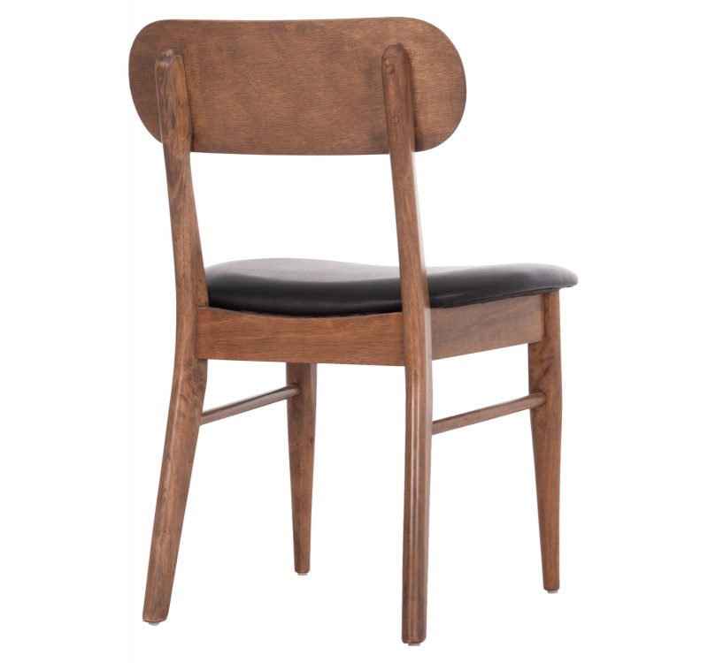 KΑΡΕΚΛΑ ΤΡΑΠΕΖΑΡΙΑΣ SEKOR HM9945.03 ΚΑΡΥΔΙ RUBBERWOOD-ΜΑΥΡΟ PU 51x48x79Υεκ