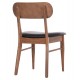 KΑΡΕΚΛΑ ΤΡΑΠΕΖΑΡΙΑΣ SEKOR HM9945.03 ΚΑΡΥΔΙ RUBBERWOOD-ΜΑΥΡΟ PU 51x48x79Υεκ