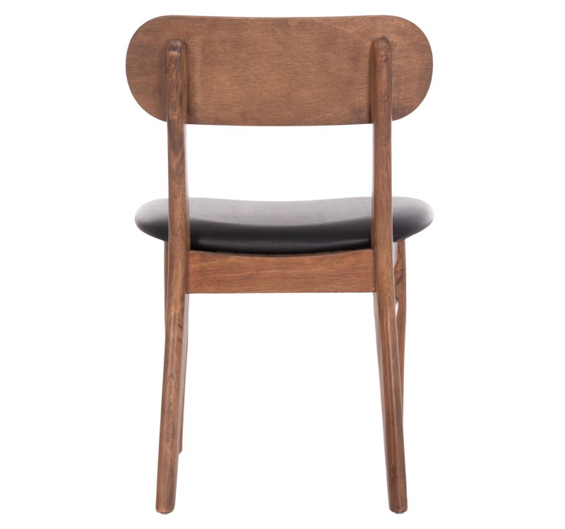 KΑΡΕΚΛΑ ΤΡΑΠΕΖΑΡΙΑΣ SEKOR HM9945.03 ΚΑΡΥΔΙ RUBBERWOOD-ΜΑΥΡΟ PU 51x48x79Υεκ