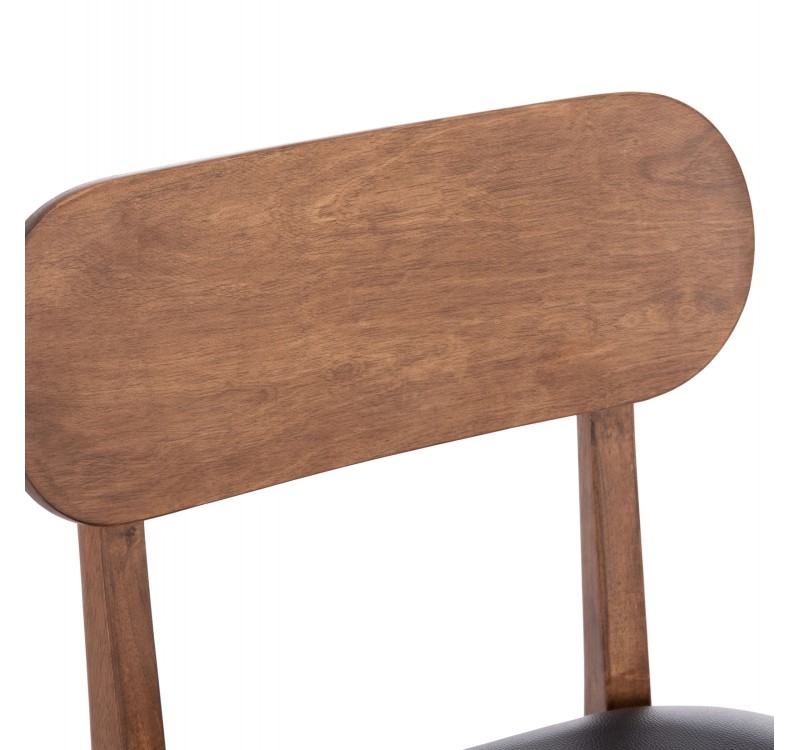 KΑΡΕΚΛΑ ΤΡΑΠΕΖΑΡΙΑΣ SEKOR HM9945.03 ΚΑΡΥΔΙ RUBBERWOOD-ΜΑΥΡΟ PU 51x48x79Υεκ
