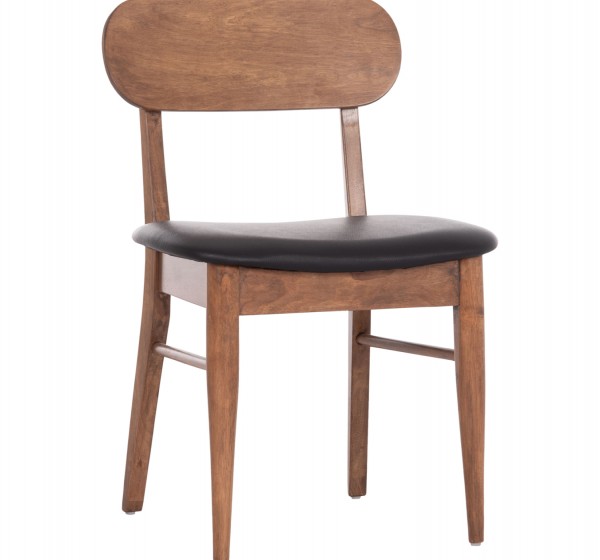 KΑΡΕΚΛΑ ΤΡΑΠΕΖΑΡΙΑΣ SEKOR HM9945.03 ΚΑΡΥΔΙ RUBBERWOOD-ΜΑΥΡΟ PU 51x48x79Υεκ