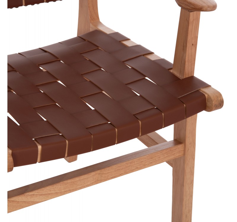 ΠΟΛΥΘΡΟΝΑ FELIPE HM9328.11 ΤΟΟΝ ΞΥΛΟ ΜΕ PU ΚΑΦΕ 61x59x86Y εκ.