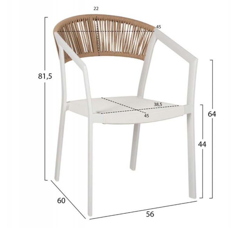 ΣΕΤ ΤΡΑΠΕΖΑΡΙΑΣ ΕΞ.ΧΩΡΟΥ 5ΤΜΧ KRUM HM21162 ΛΕΥΚΟ ΑΛΟΥΜΙΝΙΟ-P.E.RATTAN-TEXTILENE