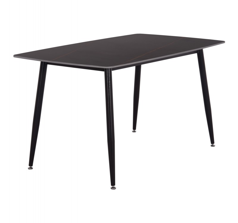 ΤΡΑΠΕΖΙ RAVEN HM18149.02 ΚΕΡΑΜΙΚΟ TOP ΜΕ ΟΨΗ ΜΑΥΡΟ ΜΑΡΜΑΡΟ 140x80x74Υεκ.